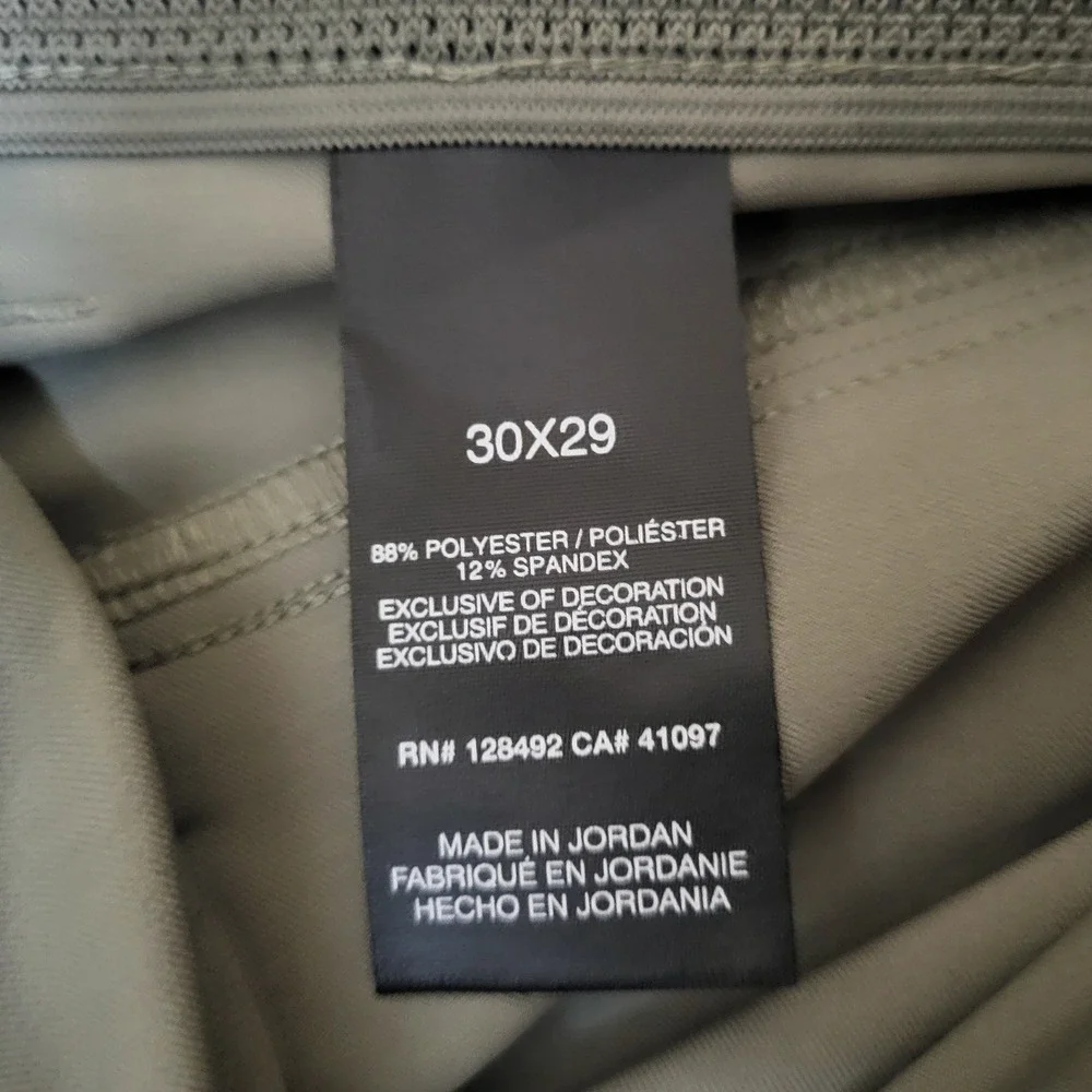 Greg Norman Mens Ultimate 5 Pocket Pant Green Stretch ML75 30x29 1845982 NEW